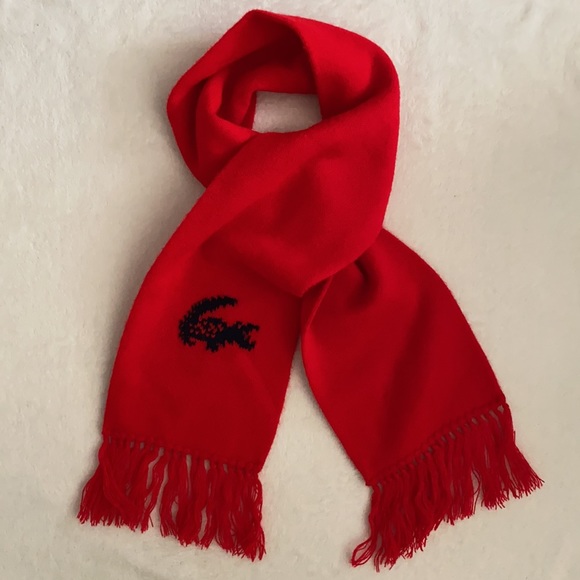 {VTG} Izod j.g. Lacoste | Alligator Fringe Scarf